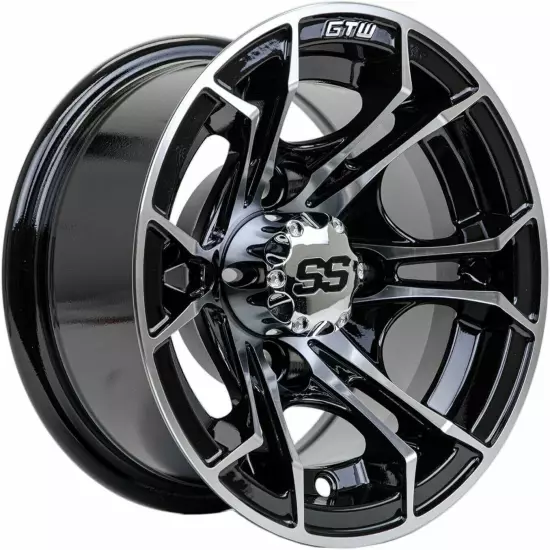 Set of 4 GTW 10" Spyder Machined/Black Wheels on 20" Terra Pro Street/Turf Tires