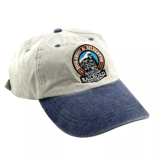 Adult DURANGO & SILVERTON NARROW GAUGE TRAIN MUSEUM CAP Ivory Blue - OSFM - Adj