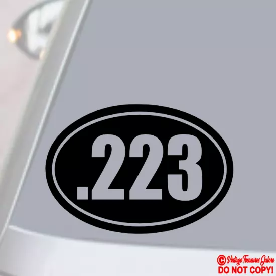 .223 Vinyl Decal Sticker Car Window Gun Ammo Rifle Case Safe Storage Box Label