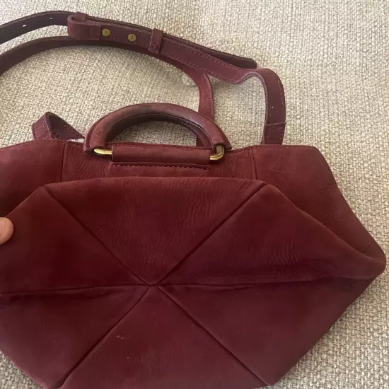 Madewell D Ring Leather Burgundy Bag Handbag $128 Sold Out 