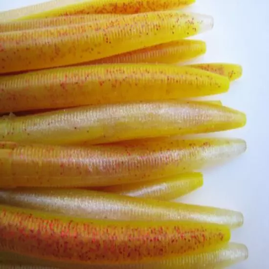 100 pk 5" Senko Style - SEXY MELON - Soft Plastic Bass Worms SCENT & SALT USA