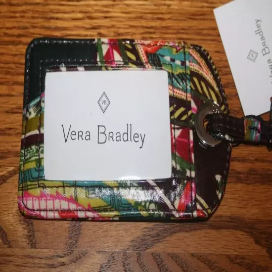 Vera Bradley LUGGAGE TAG laminated travel suitcase ID case gift card holder NEW