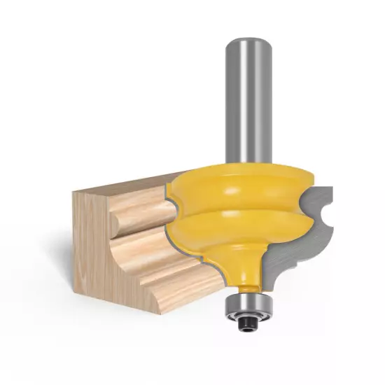 1/2in(12.7mm) 12mm Shank Classical and Bead Molding and Edging Router Bit 44.5mm