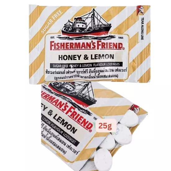 Fisherman's Friend Candy Lozenges Honey Lemon Flavor Sugar Free 25g x 6 pcs