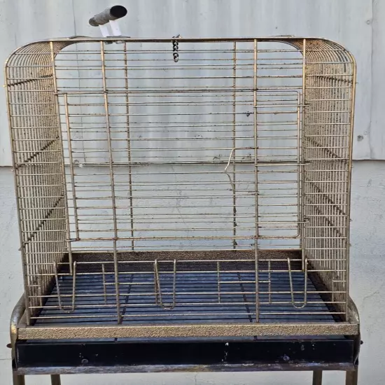 MED 20"x20"x30" Birdcage w/ Stand & Top Perch Parrot Cockatiel Conure Conures