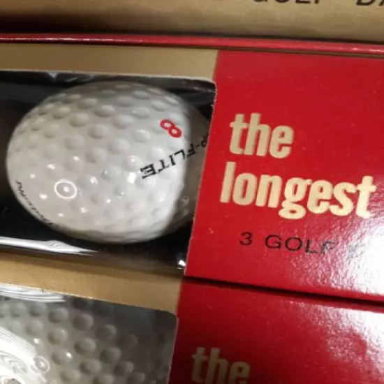 Vtg Spalding Top Flite/The Longest Ball Mint In Box Golf Balls Dozen