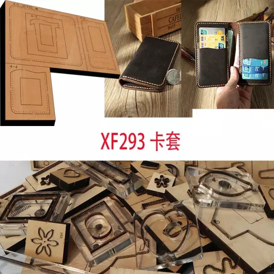 New Japan Steel Blade Wooden Die Wallet Card Case Leather Craft