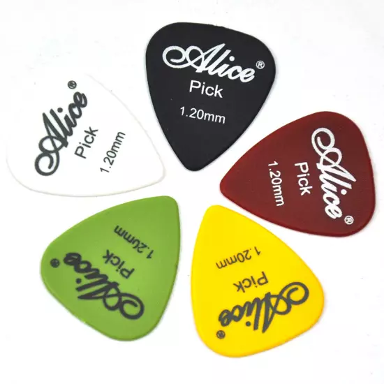 Lots of 100pcs Alice AP-F Matte Nylon Guitar Picks Multi Thickness Mixed Colors