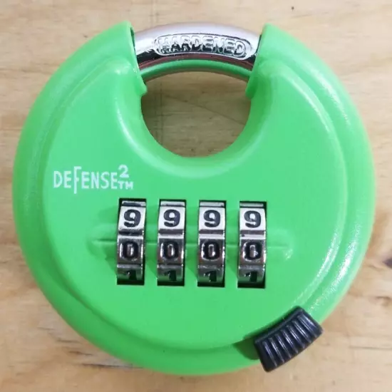 Packrite Defense2 Combination Disc Lock Green 2 3/4”