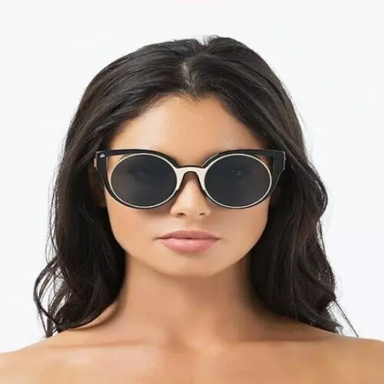 Prive Revaux The Feminist Cat Eye Sunglasses in Black Gold