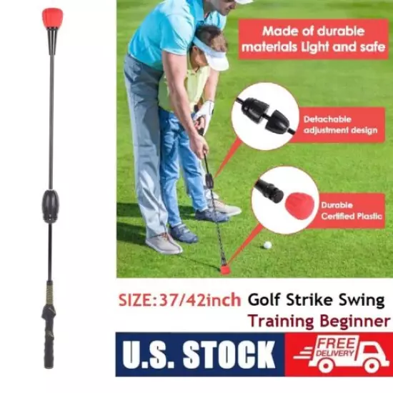 37/42in Golf Strike Swing Training Beginner Practice Golf Assisted Stroke Swing