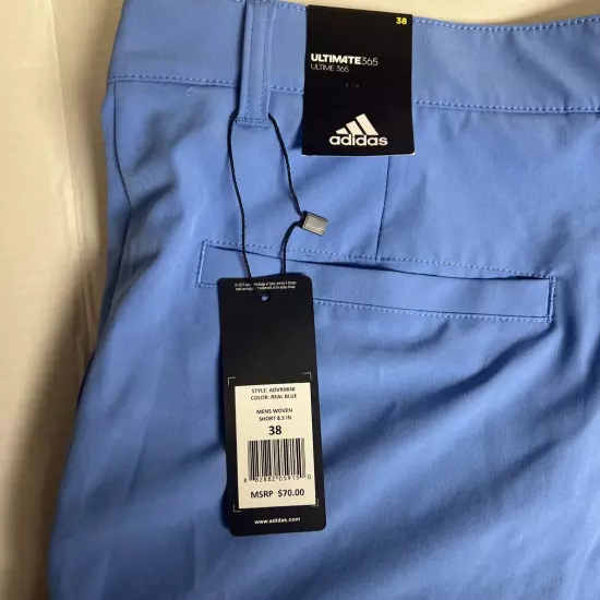 Adidas Ultimate 365 Golf Shorts Men's 38 Real Blue 8.5" NEW MSRP $70