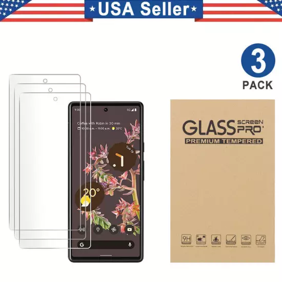 3PK Tempered Glass Screen Protector Google Pixel XL 3 4 5 6 7 7a 8a 8 9 Pro Fold