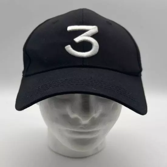 Chance The Rapper Embroidered 3 Black Buckle Back Dad Hat Cap