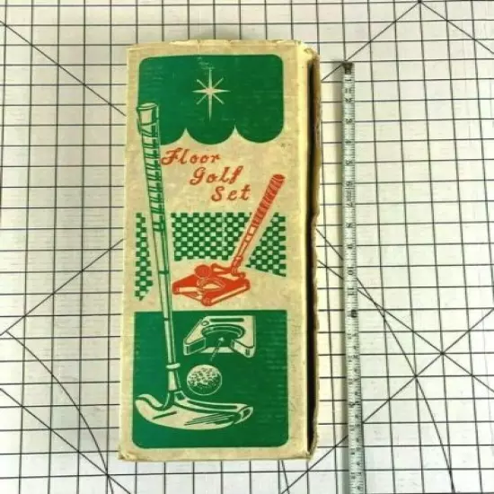 Rare Vintage Floor Golf Set With Telescoping Extendable Putter Ball Toilet 