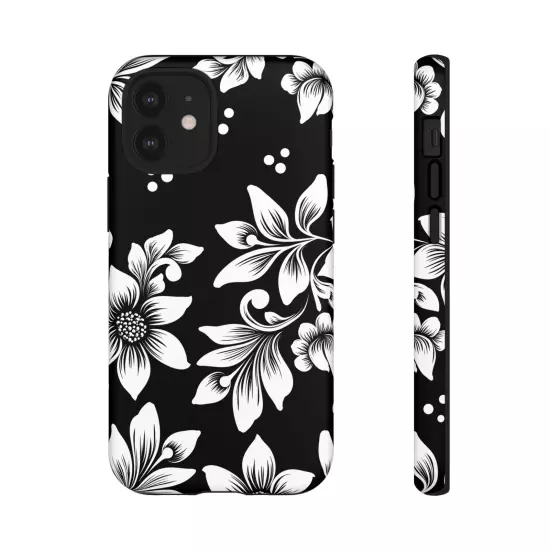 Black & White Floral Style - Tough Cases