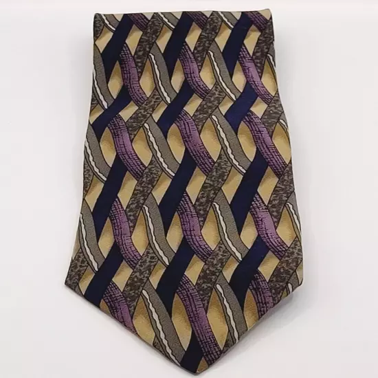 BRANDY Cocktail Collection Business Casual Silk Necktie Colorful Weave Pattern