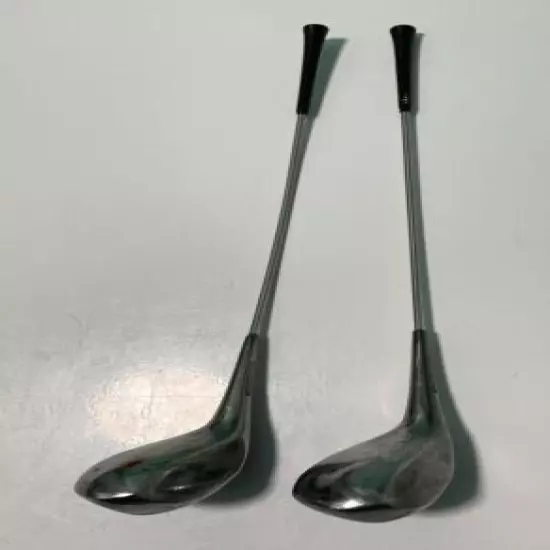 Pair 50s Vintage FRIGAST Made in Denmark Silver Golf Club Cocktail Drink Stirrer