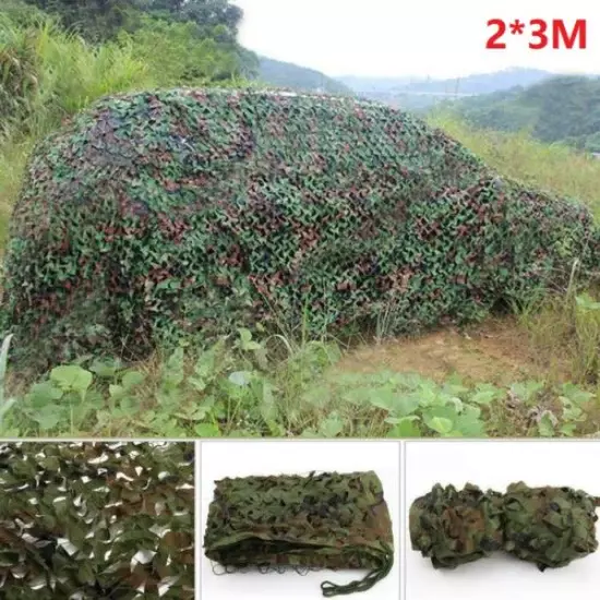 Woodland Desert Leaves Camouflage Camo Net Netting Camping Military Hunting 2×3m