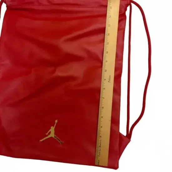 Nike Jordan Jumpman Unisex Faux Red Leather Drawstring Sack Pack 9A0191 R78 NEW