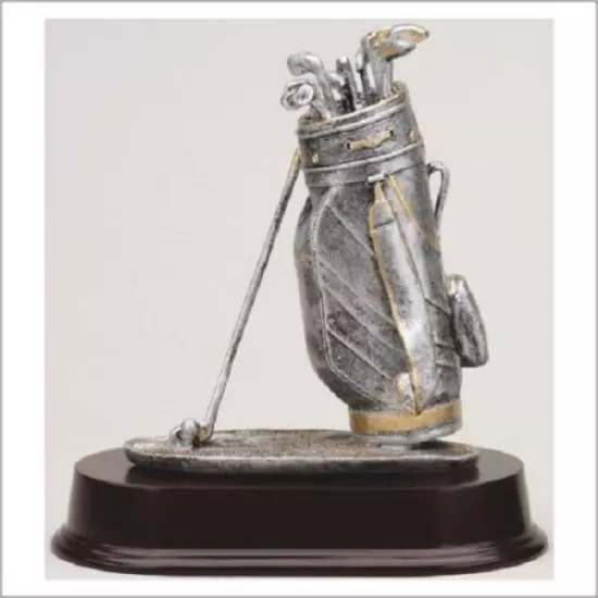 7.5" Golf Bag Trophy Personalized Free