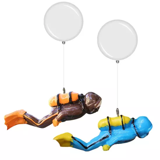 Aquarium Fish Tank Aquatic Landscape Diver Underwater Floating Ornament