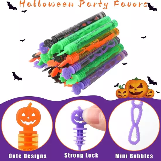 CCINEE 40pcs Halloween Bubble Wands, Mini Pumpkins Wands... 