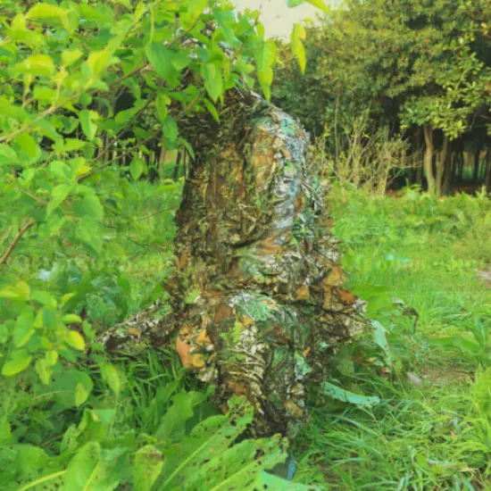 3D Leaf Jungle Forest Wood Camouflage Clothing Hunting Sniper Ghillie Suit