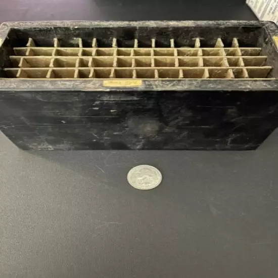 Rifle Pistol Wood Ammo Ammunition Box US ANTIQUE Spent Cartridges