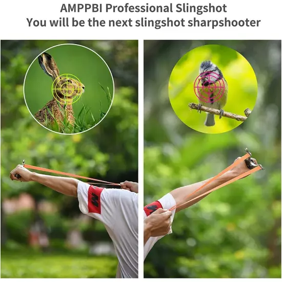 Hunting Professional Catapult Laser Slingshot With Rubber Aim Point Target HOT