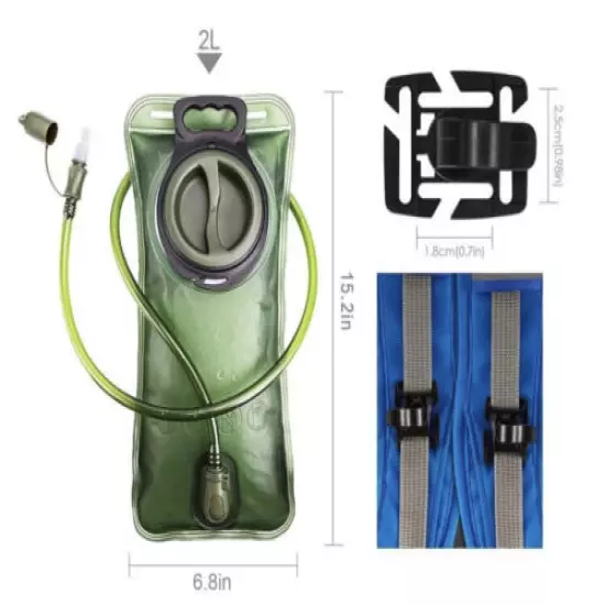 Hydration Bladder Leak Proof Water Reservoir 2L Hydration Pack New In Bag