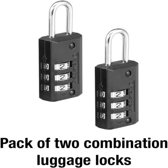 Black Set Your Own Combination Luggage Lock, Custom Combo Suitcase Padlock for T