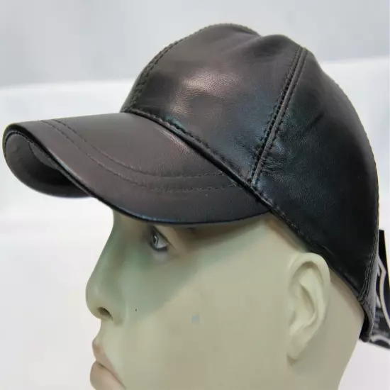 New 100% Genuine Real Lambskin Leather Baseball Cap Hat Sport Visor 31 COLORS