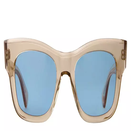 Garrett Leight WOZ SUN Beige Transparent/Pacific Blue (BRE/PAC) Sunglasses