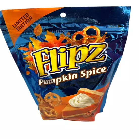 Flipz Pumpkin Spice Covered Pretzels LIMITED EDITION LE NEW Ex 4/25 6.5oz Lot x2