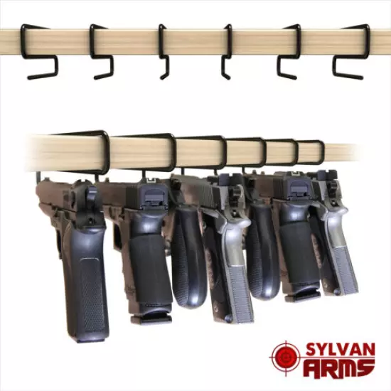 Sylvan Arms Handy Gun Hangers 6 Pack for Shelves and Safe Works For All Handguns