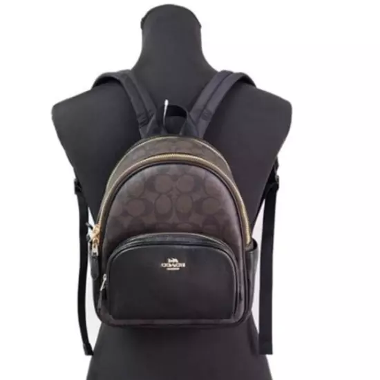 Coach Women's Mini Court Backpack (IM/Brown/Black)