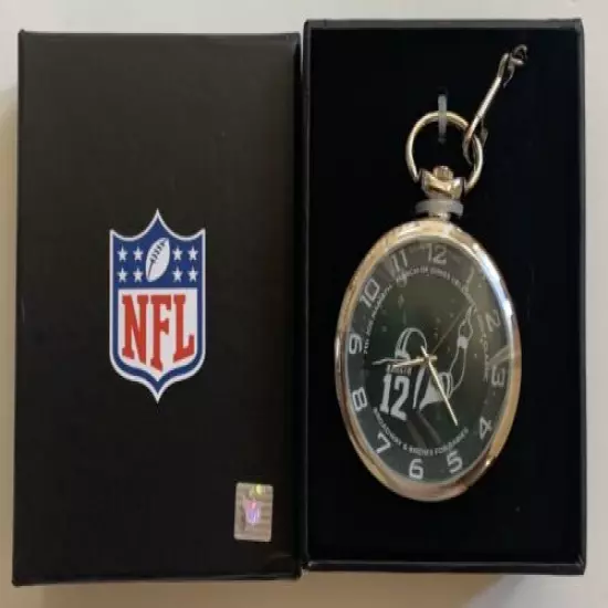 JOE NAMATH 12 NFL POCKET WATCH W/CHAIN-7th CELEBRITY GOLF CLASSIC-STAINLESS-NEW 