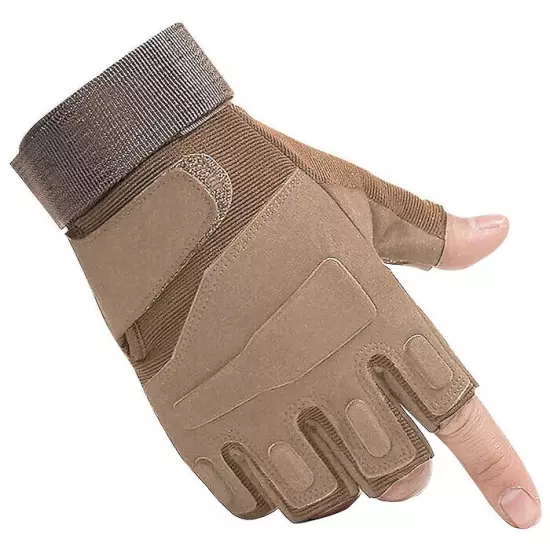 Military Tactical Half Finger Gloves Combat Army Gloves Work Shooting Duty Gear