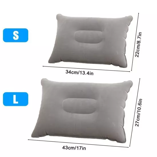 Air-Pillow Inflatable Cushions Portable Head Rest Compacts Camping Travel O-US