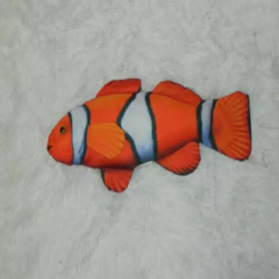 Salamander Graphix Clown Fish Stuffed Plush Pillow 25" Koi Orange Funny Animal