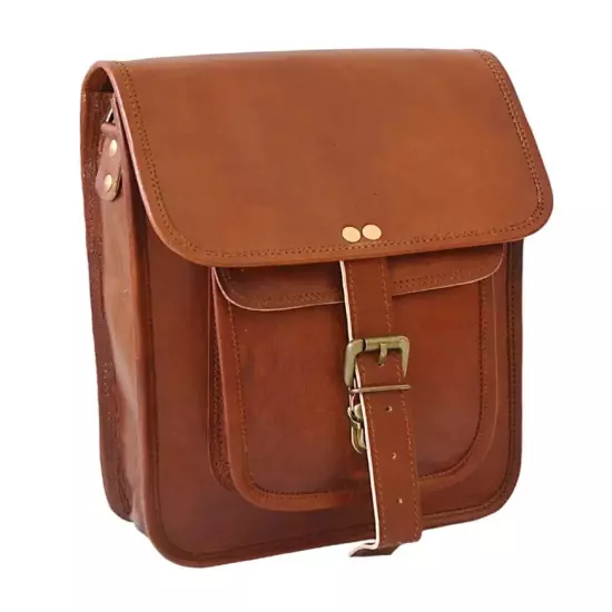 leather tablet bag 11 inch vintage messenger crossbody shoulder brown bag new