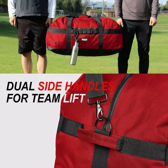 130L 36" Heavy Duty Extra Large Sports Gym Equipment Travel Duffle Bag W/Adju...