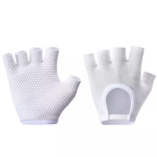 Pilates Yoga Non-Slip Grip Workout Gloves Weight Lifting Gym Half-Finger Mittens