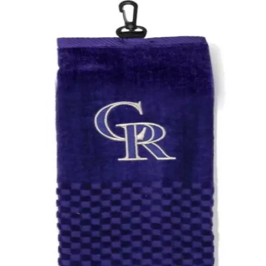 MLB Embroidered Tri-fold Towel - Colorado Rockies Golf Purple