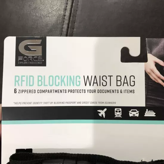 G Force RFID Blocking Waist Bag Adjustable 