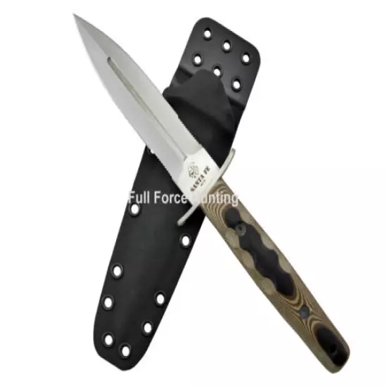 J&V Adventure Knives Santa Fe Dagger Micarta Tactical Survival Knife Full Tang