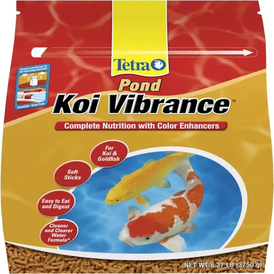 TetraPond Koi Vibrance Floating Pond Fish Food Sticks 8.27LBS, Fast Shipping!!!