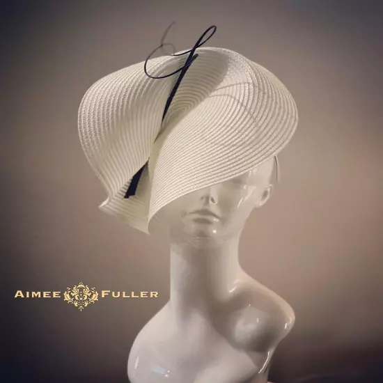 Aimee Fuller Derby Royal Ascot Cocktail Gala Classic Black Fascinator Hat