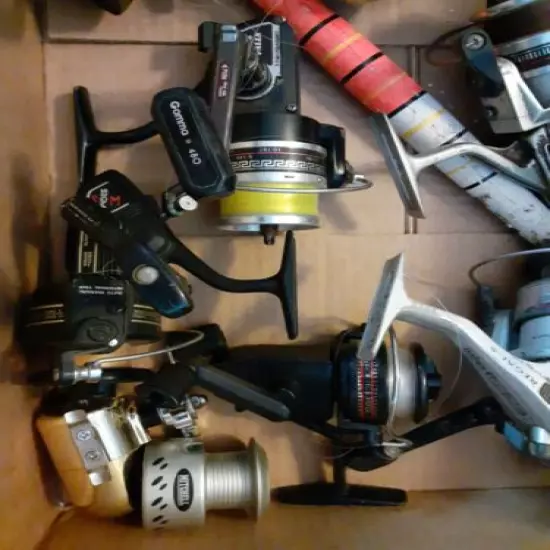 14 Vintage Spinning/Fishing Reels, Shakespeare, Diawa, Blue Falls, Sunny, Zebco